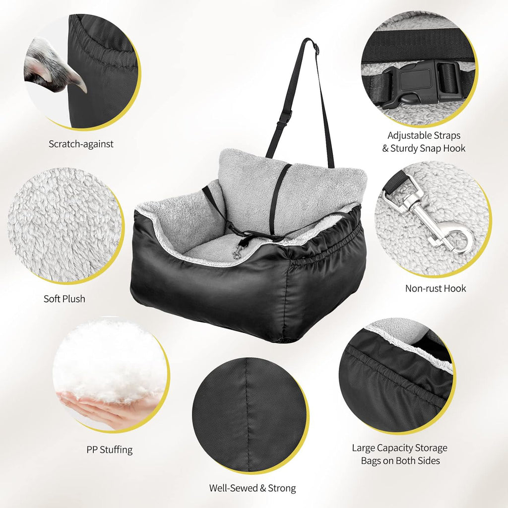 Detachable Washable Pet Car Seat Bed