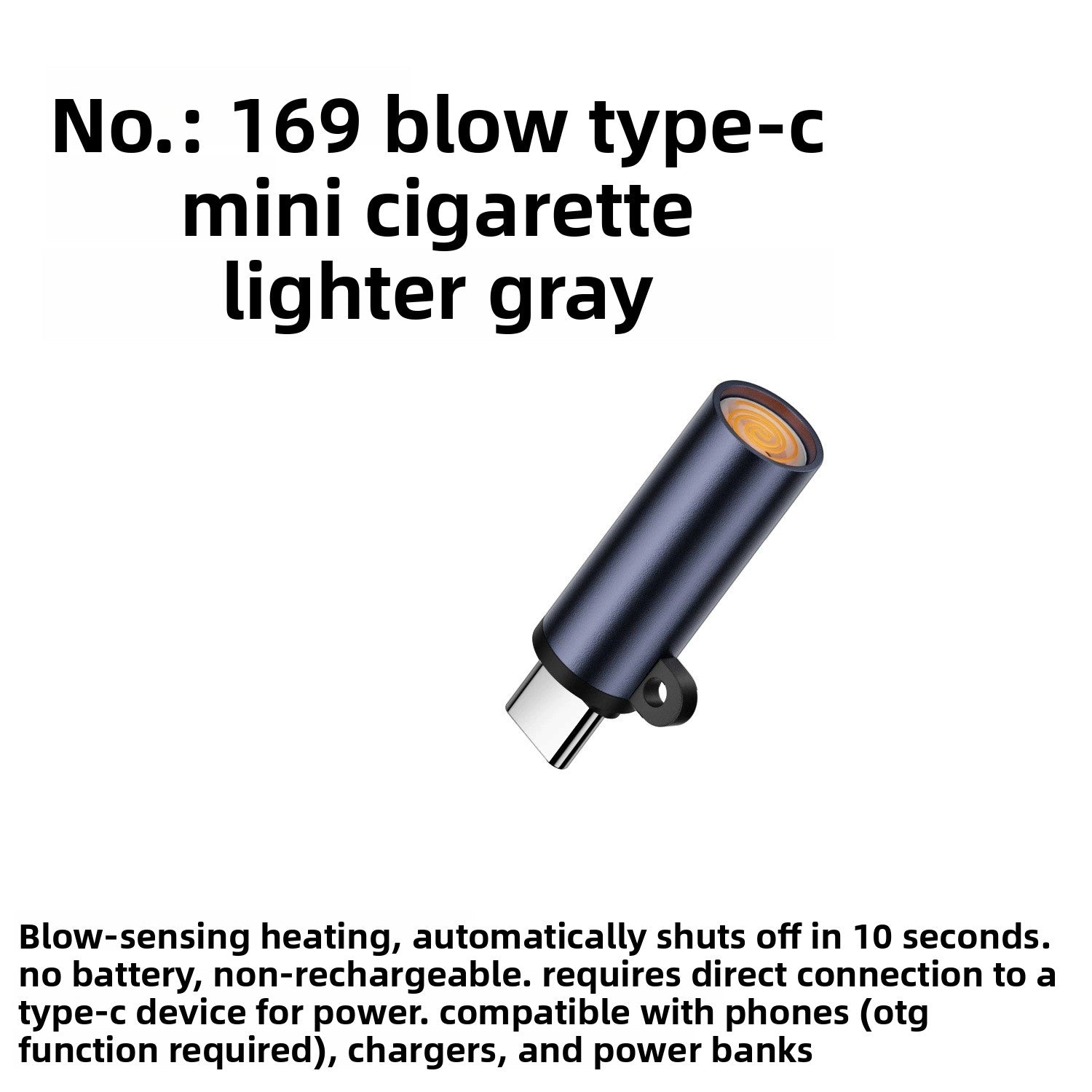 USB Type-C Portable Electronic Lighter