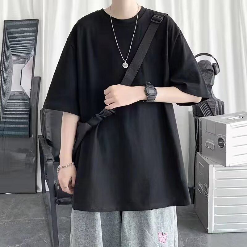 Mens Short Sleeve Tshirt Loose Fit Casual Top