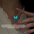 Luminous Butterfly Adjustable Necklace and Bracelet Set