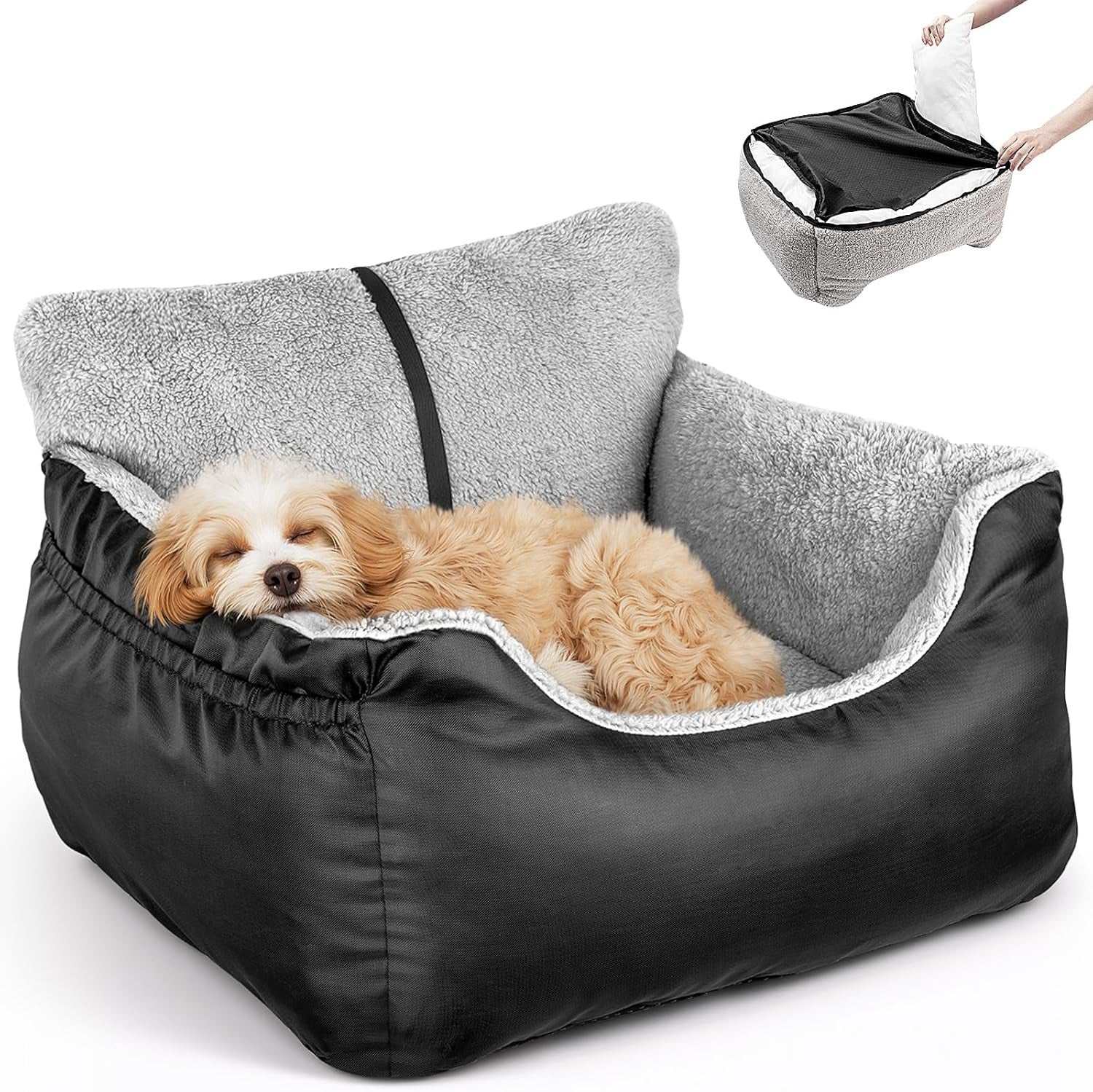 Detachable Washable Pet Car Seat Bed