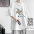 Mens Short Sleeve Tshirt Loose Fit Casual Top
