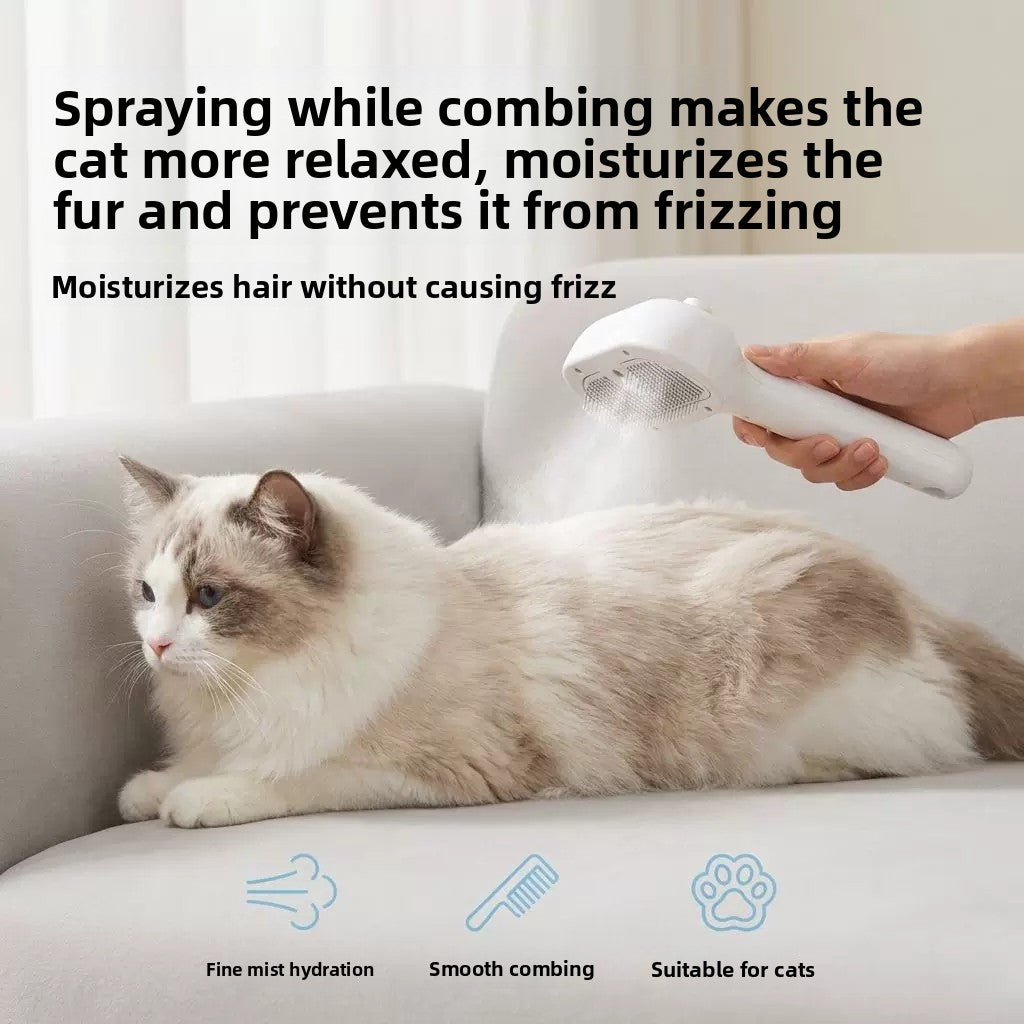 Pet Steam Grooming Spray Massage Brush
