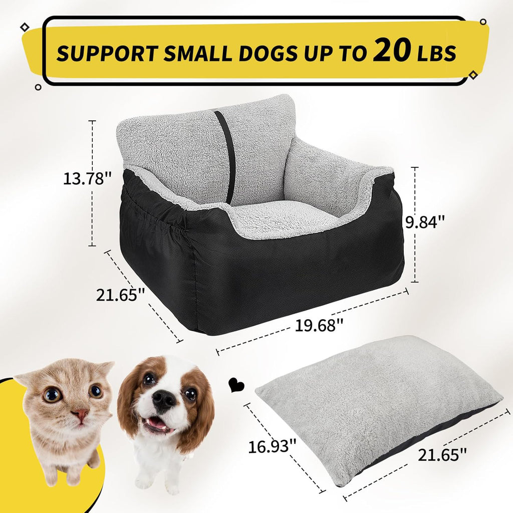 Detachable Washable Pet Car Seat Bed
