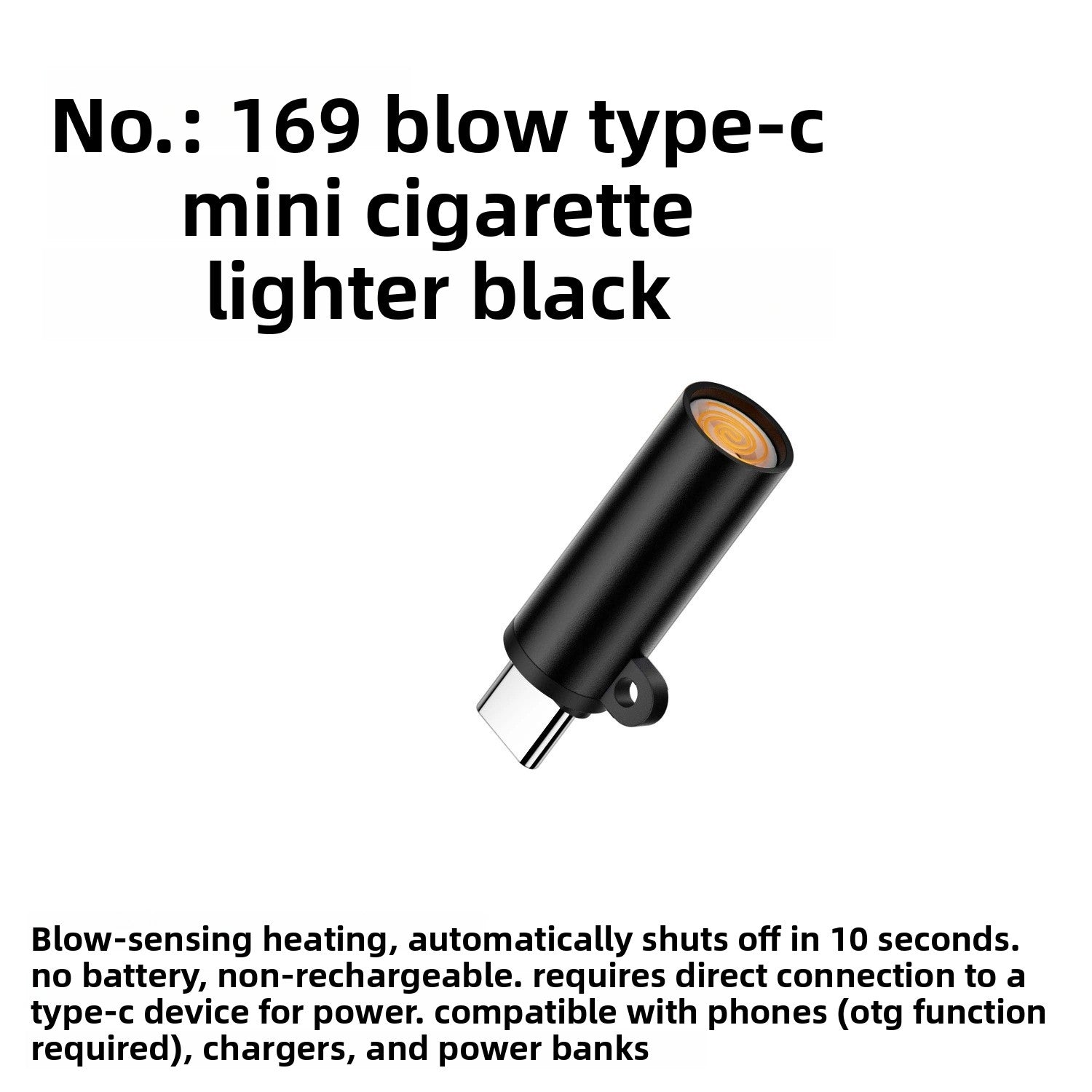 USB Type-C Portable Electronic Lighter
