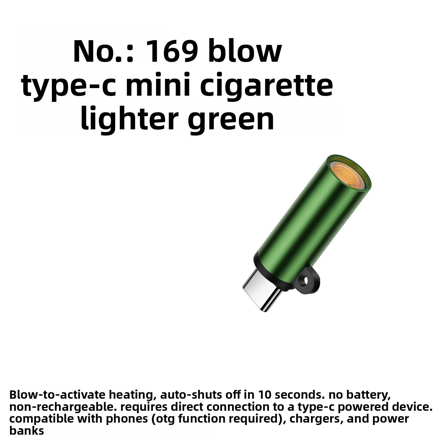 USB Type-C Portable Electronic Lighter