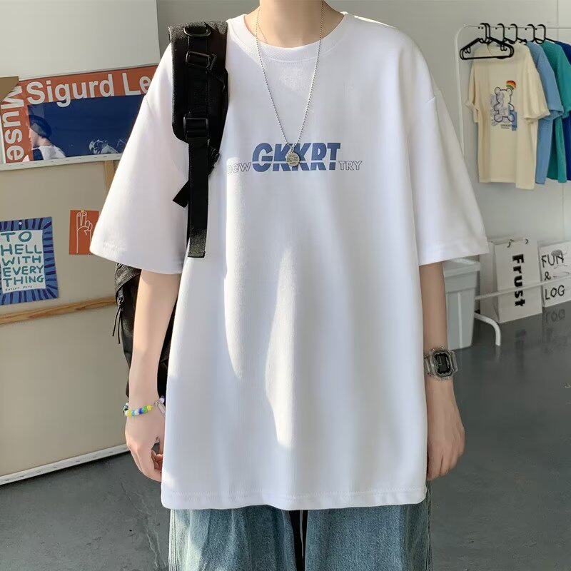 Mens Short Sleeve Tshirt Loose Fit Casual Top